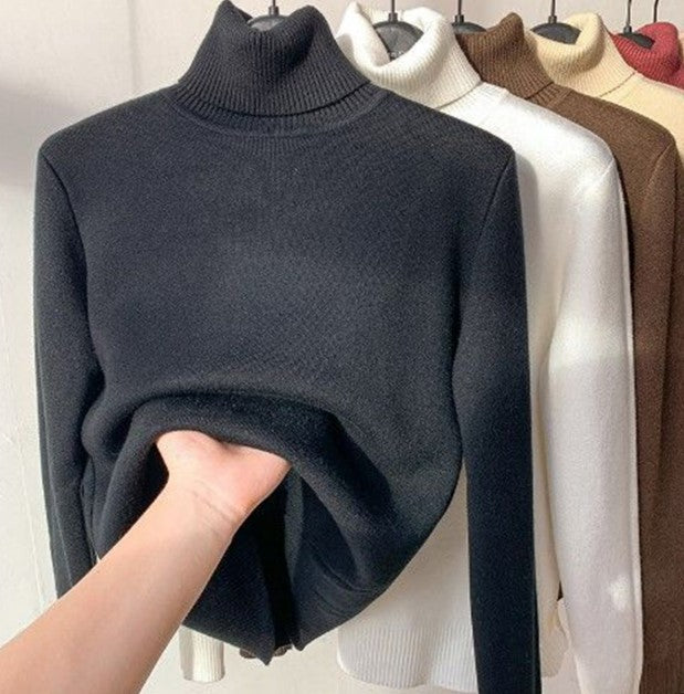 Äkta mode | Alpacka Maxi-komforttröja med rullkrage 