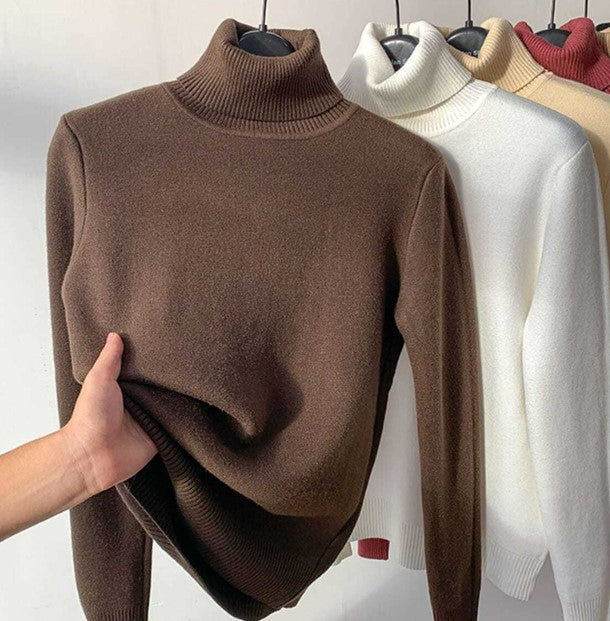 Äkta mode | Alpacka Maxi-komforttröja med rullkrage 