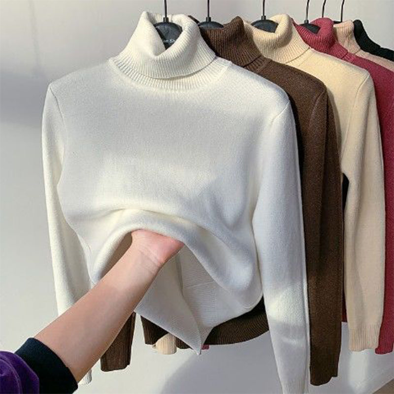 Äkta mode | Alpacka Maxi-komforttröja med rullkrage 