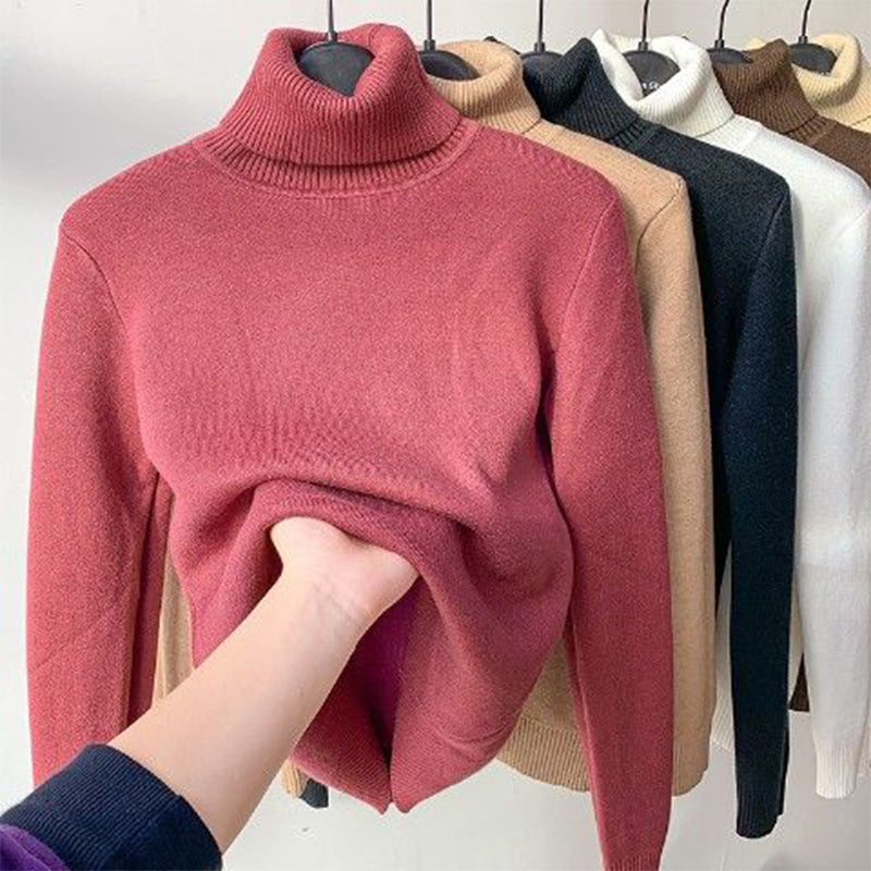 Äkta mode | Alpacka Maxi-komforttröja med rullkrage 
